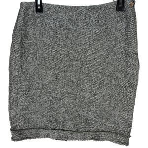 Grace Skirt Women Size 8 Gray Wool Blend Side Zip Academia Office Casual Y2K